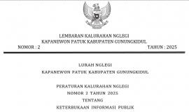 Peraturan Kalurahan tentang Keterbukaan Informasi Publik